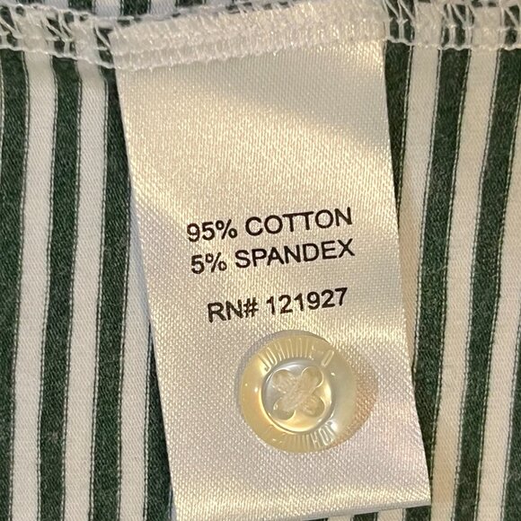 johnnie-O Hangin' Out Striped Polo Shirt Men's L - Green and White Cal Poly NWT - Picture 14 of 16